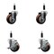 Service Caster 3.5'' SS Maroon Poly Wheel Swivel 7/8'' Expanding Stem Caster Set 2 Brakes, 4PK SCC-SSEX20S3514-PPUB-MRN-2-TLB-2-78 - alternate 1
